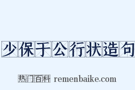 少保于公行状造句是什么意思的图片